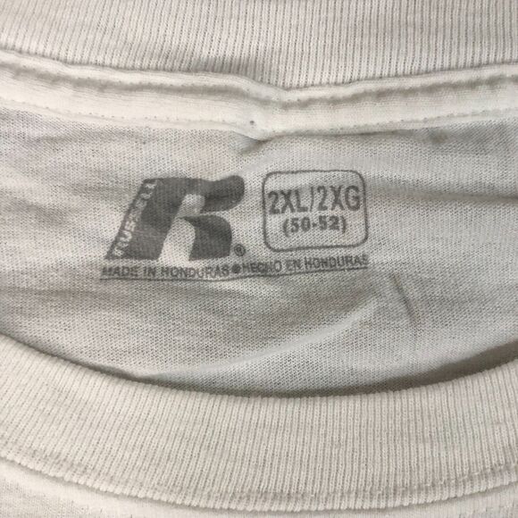 Florida State Seminoles Shirt Adult 2XL XXL White Red Football Russell Mens NCAA - Picture 5 of 9